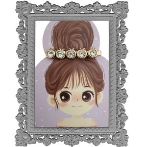 Gold Jeweled Apple Barrette